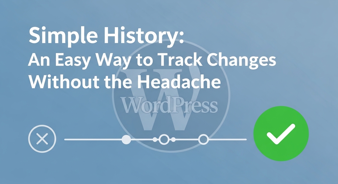 Simple Historyは複雑な設定なしで変更履歴を確認できる便利ツール