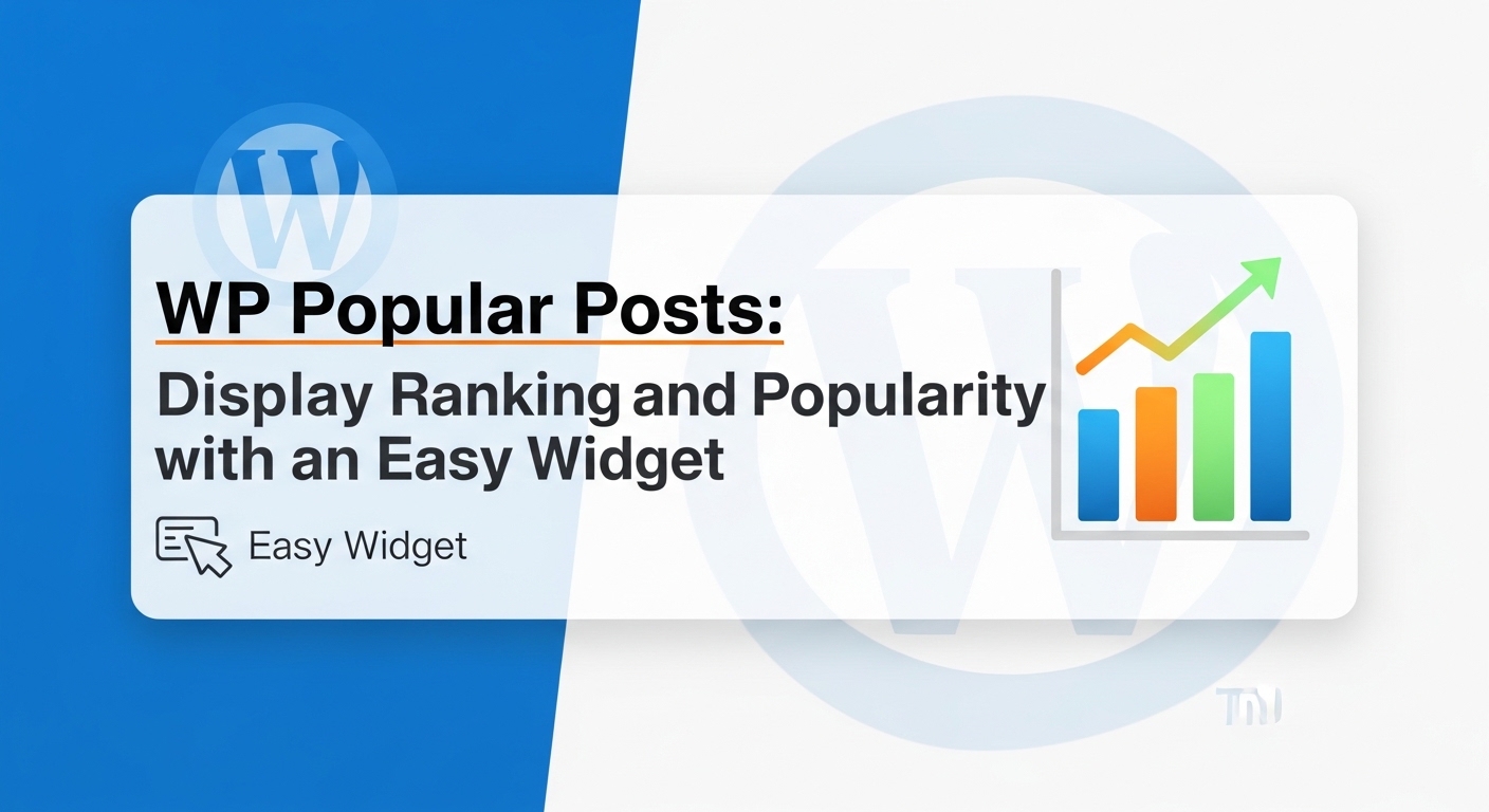 WP Popular Postsは簡単に人気記事ランキングを表示できる便利プラグイン