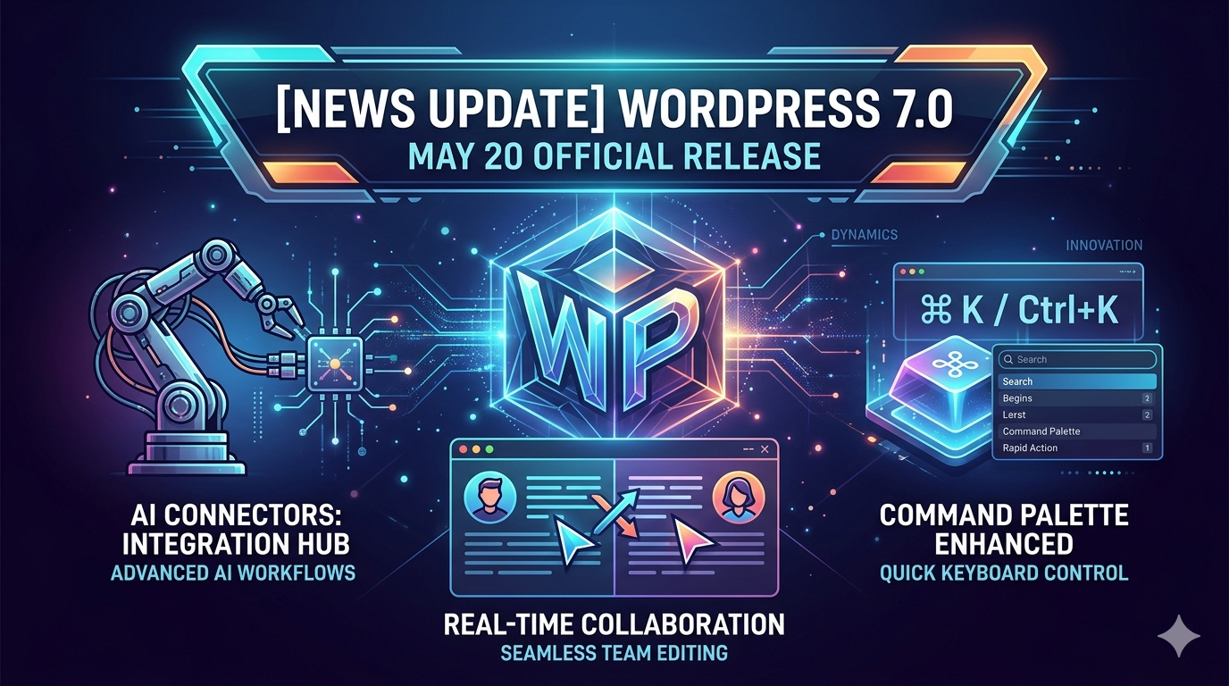 WordPress 7.0 正式リリースは5月20日に！注目の「AI Connectors」と共同編集の最新状況